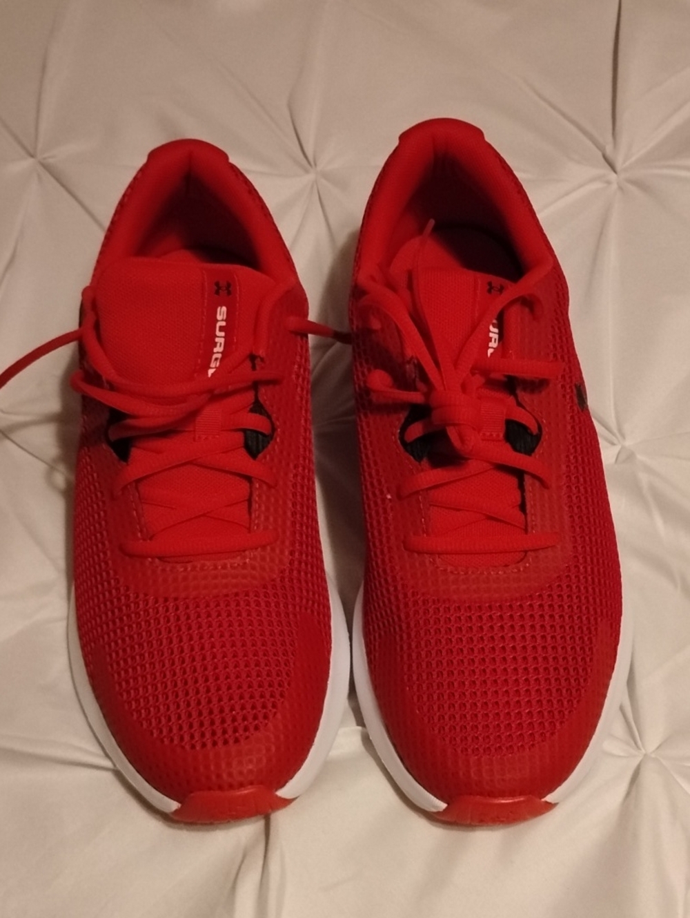 Under Armour Men’s Red Mesh Athletic Sneakers